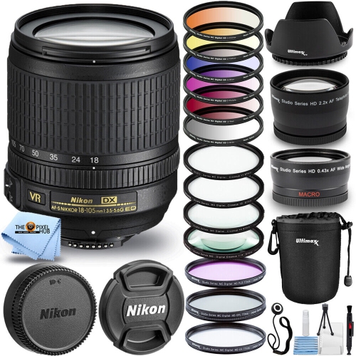 Nikon AF-S DX NIKKOR 18-105mm f/3.5-5.6G ED VR + Filter Kits +