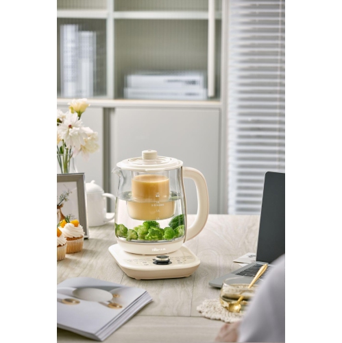Bear YSH-C18K5 Health- Care Beverage Tea Maker and Kettle,Electric kettle with infuser, Durable 316 Stainless Steel & Glass Brew Cooker Master,8-in-1