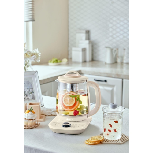 Bear YSH-C18K5 Health- Care Beverage Tea Maker and Kettle,Electric kettle with infuser, Durable 316 Stainless Steel & Glass Brew Cooker Master,8-in-1