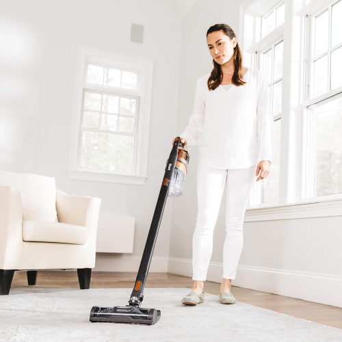 Shark Rocket Lightweight Cordless Rechargeable Handheld Upright Stick Vacuum Cleaner with Crevice Tool & Duster Brush for Car Detailing, Terracotta