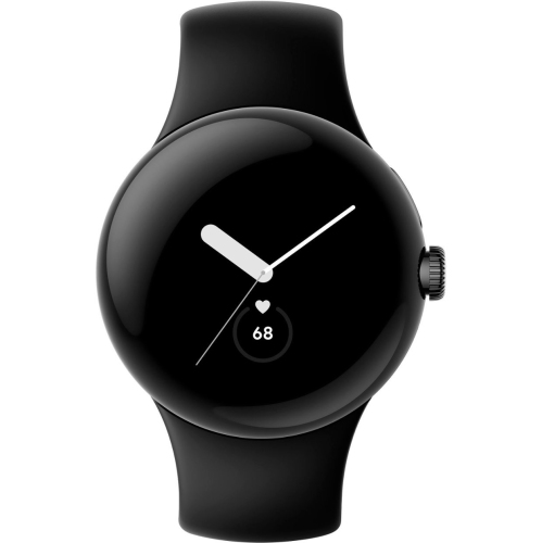 Remis à neuf - montre intelligente Pixel Watch 41&nbsp;mm de Google avec bracelet sport LTE Obsidian - Inox noir