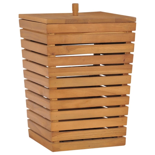 VIDAXL  Laundry Basket 30X30X45 Cm Solid Teak Wood