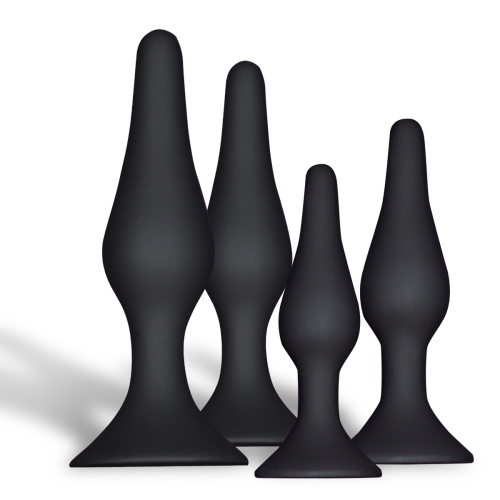 Alessandra - 4 pc Set Anal Plugs - Black