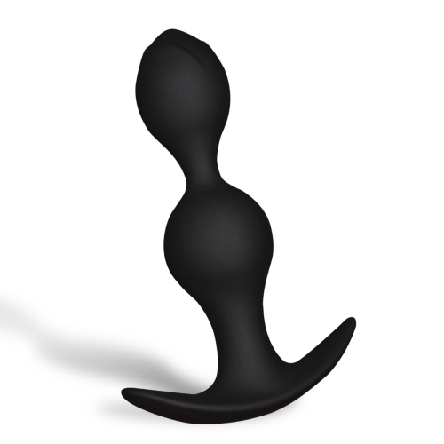 Rocco - Anal Plug with Rotating Beads - Black