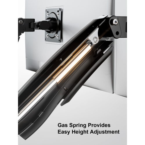 ErgoAV Dual Arm Monitor Desk Mount With Docking Station, Fits Up To A 34" Screen