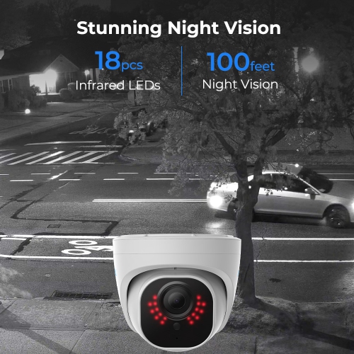 Reolink 5MP 8-Channel PoE Security Camera System, 2TB HDD Built-in, Person/Vehicle Detection, No Subscription Fee