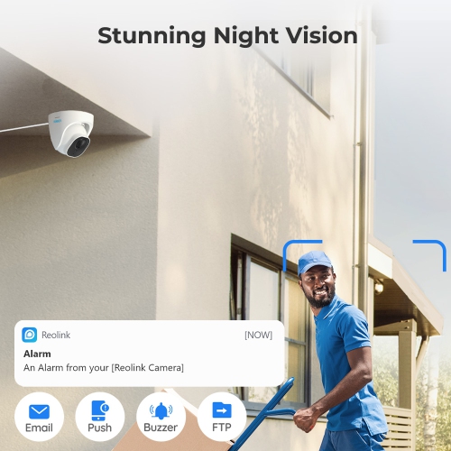 Reolink 5MP 8-Channel PoE Security Camera System, 2TB HDD Built-in, Person/Vehicle Detection, No Subscription Fee