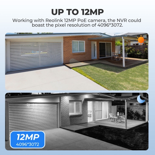 Reolink – Enregistreur vidéo réseau 4K à 8 canaux, prise en charge jusqu'à 12 Mpx, alimentation par Ethernet, HDD 2 To intégré, sans frais
