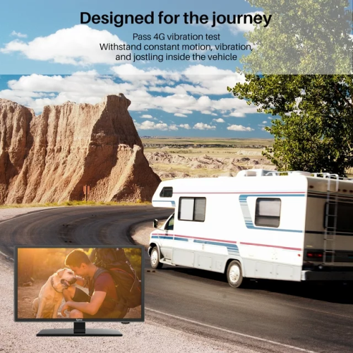 Sylvox 24inch RV TV, 12 Volt TV DC Powered Television, 1080P FHD RV TV with built in dvd player, Hi-Fi Speaker & FM Radio