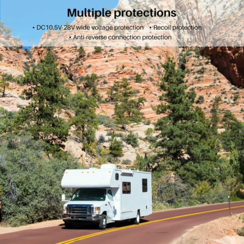 Sylvox 24inch RV TV, 12 Volt TV DC Powered Television, 1080P FHD RV TV with built in dvd player, Hi-Fi Speaker & FM Radio