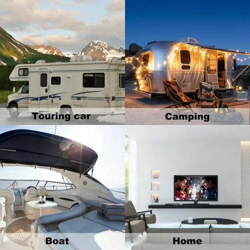 Sylvox 24inch RV TV, 12 Volt TV DC Powered Television, 1080P FHD RV TV with built in dvd player, Hi-Fi Speaker & FM Radio