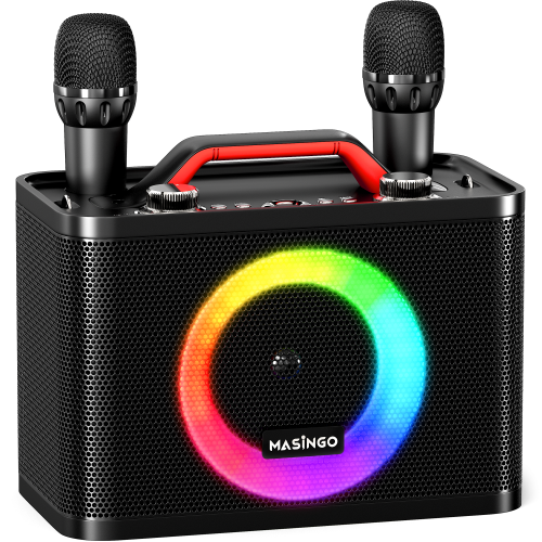 Haut-parleur de machine de karaoké pour enfants avec 2 microphones