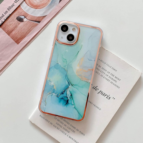 【SuperShield】For Apple iPhone 14 Pro Max TPU Soft Case Slim Cute Men Women Lady Silicone Shockproof Protective Flower Pattern Case - Green With Free