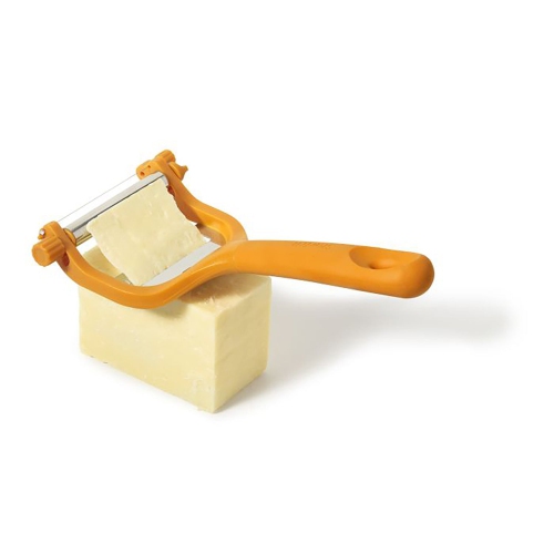 Starfrit - 2 in 1 Adjustable Cheese Slicer, Stainless Steel Plate, Dishwasher Safe, Orange