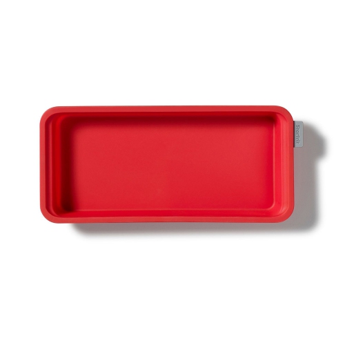 Starfrit - Set of 2 Soft Silicone Baking Dishes, Dishwasher Safe, Red