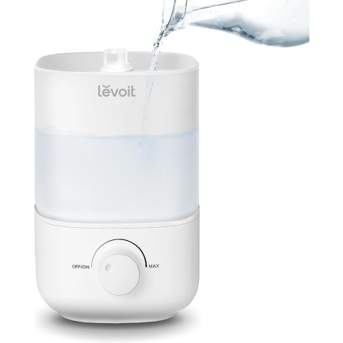 LEVOIT Humidifier for Bedroom, 2.5L Top Fill Cool Mist Air Humidifiers for  Baby Nursery, Plants, Small Ultrasonic Humidifier, Auto Shut-off, BPA Free,  Quiet, Knob Control, 360° Noz