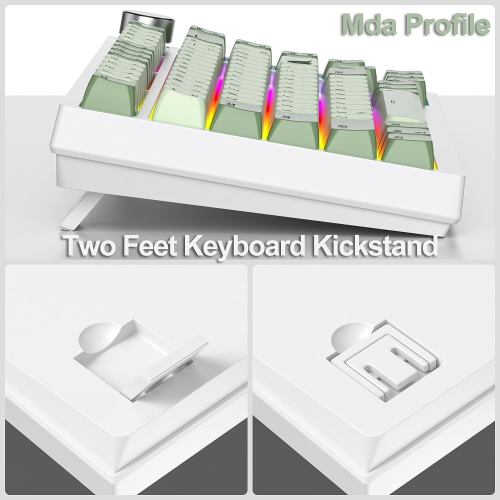 Wired 75% Mechanical Gaming Keyboard Matcha Keyboard Hot Swappable Gasket Mount, Red Switch, RGB Backlit 82 Keys TKL Mechanical Keyboard, Compact