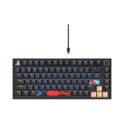 Wired 75% Percent Mechanical Keyboard, Hot Swappable, Red Switch, TKL Mechanical Keyboard, Gasket Mount, RGB Backlit Compact Gaming Keyboard with
