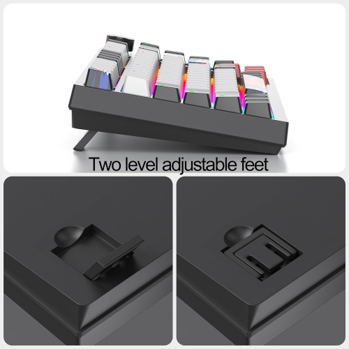 Wired 75% Percent Mechanical Keyboard, Hot Swappable, Red Switch, TKL Mechanical Keyboard, Gasket Mount, RGB Backlit NKRO Compact Gaming Keyboard