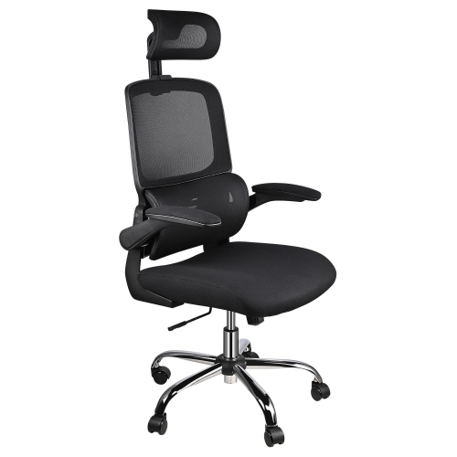 High Back Ergonomic Office Chair with Adjustable Headrest, Desk Chair Task Chair Computer Chair with Lumbar Support and 90° Flip-up Armrests