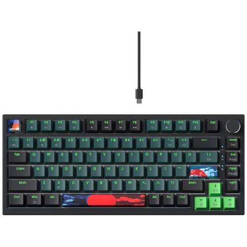 Wired 75% Percent Mechanical Keyboard, Hot Swappable, Red Switch, TKL Mechanical Keyboard, Gasket Mount, RGB Backlit Compact Gaming Keyboard with