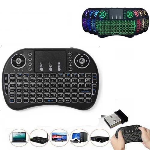 Mini-clavier sans fil pavé tactile de commande à distance pour téléviseur intelligent Android TV Box PC 2,4&nbsp;GH