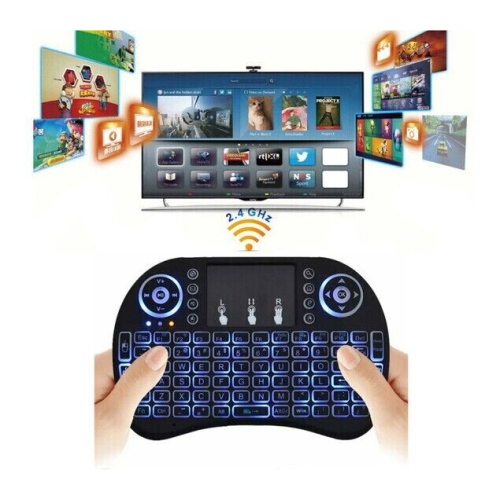 Mini-clavier sans fil pavé tactile de commande à distance pour téléviseur intelligent Android TV Box PC 2,4&nbsp;GH