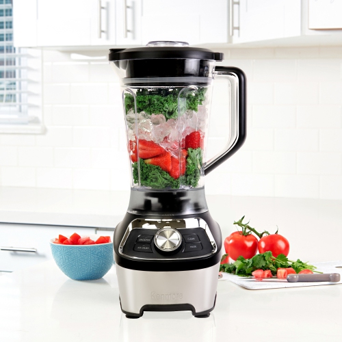 Kenmore 64 oz Stand Blender, 1200W, Smoothie, Ice Crush, Self-Clean Modes, Variable Speed, Black