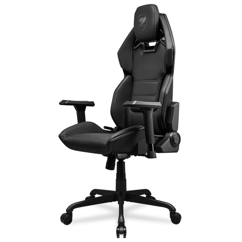 Cougar Hotrod Office Gaming Chair - Ergonomic, High Back Premium Breathable PVC Leather Reclining Backrest Headrest & Lumbar Cushions, Black