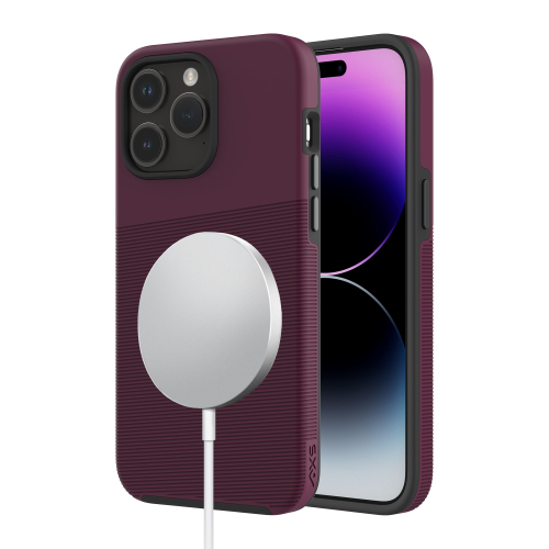 AXS BY AXESSORIZE  Axs Protech Plus Magsafe Compatible Sleek Dual-Layered Anti-Shock Case for Apple Iphone 15 Pro | Sangria
