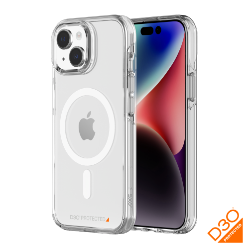 AXS Crystal Shield D3O® Case made with recycled materials Magsafe Compatible for Apple iPhone 15 | Smoke Gradient