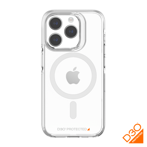 AXS Crystal Shield D3O® Case made with recycled materials MagSafe Compatible for Apple iPhone 15 Pro Max | Clear