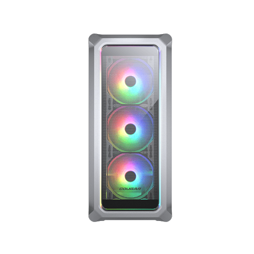 Cougar ARCHON 2 RGB Mid Tower ATX Computer Case, Tempered Glass Side Panel, 3x 120mm ARGB Fans Pre-Installed, White