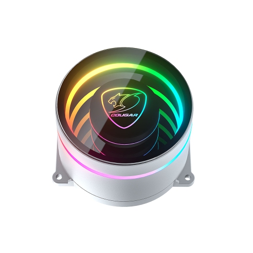 Cougar Poseidon Elite 240 ARGB High Performance Liquid Cooler|VA 120 ARGB Fans x2 + ARGB Pump Head|Wireless Controller| White