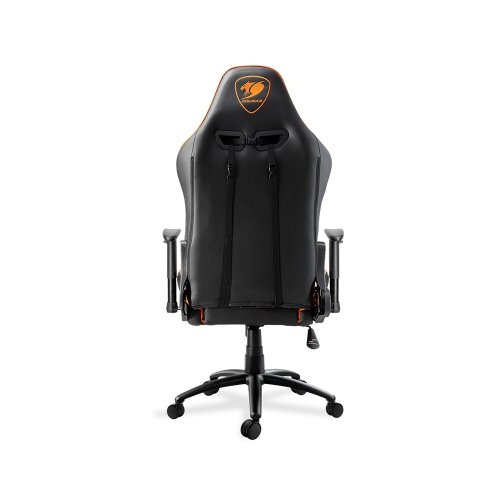 Cougar Outrider Office Gaming Chair - Ergonomic, High Back Premium Breathable PVC Leather Reclining Backrest Headrest & Lumbar Cushions, Orange/Black