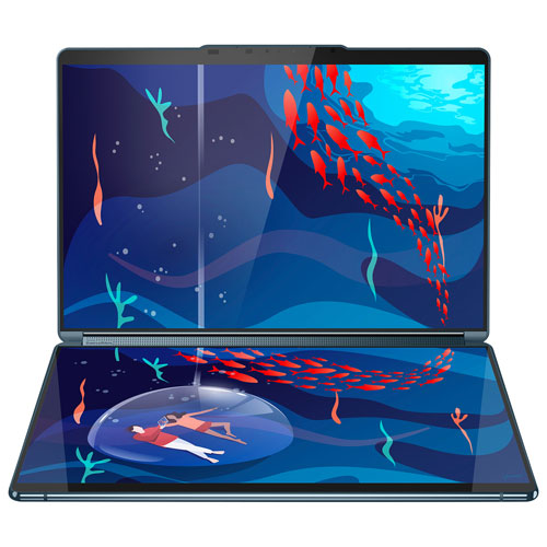 Portable à écran tactile de 13 po Yoga Book 9i de Lenovo - Bleu sarcelle (Evo i7-1355U d'Intel/SSD 1 To/RAM 16 Go/Windows 11)