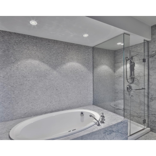 BAZZ 4 Pack Studio 3000K Integrated LED Recessed Light, Gimbal fixture, Matte White, DISK360W4