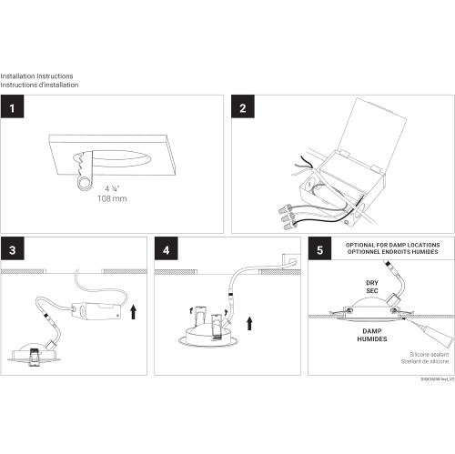 BAZZ 4 Pack Studio 3000K Integrated LED Recessed Light, Gimbal fixture, Matte White, DISK360W4