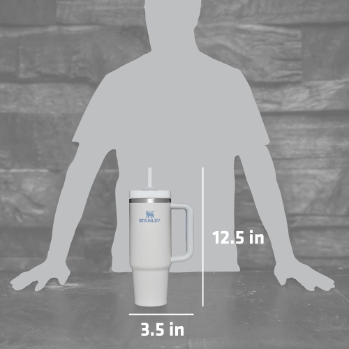 Stanley Quencher – gobelet isotherme en acier inoxydable de H2,0 oz FlowState avec couvercle et paille pour l’eau, le thé glacé ou le café, la