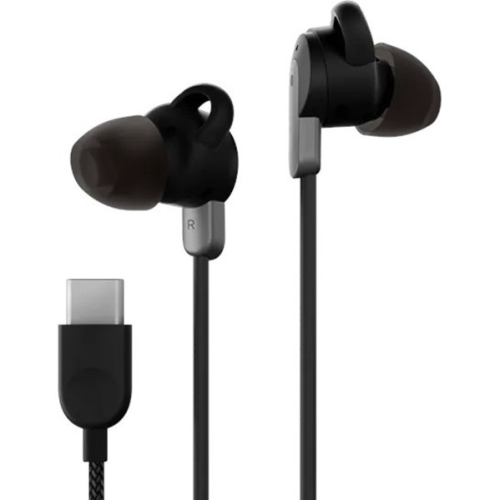 Lenovo In-Ear Active Noise Cancelling Headsets with Mic - Thunder Black