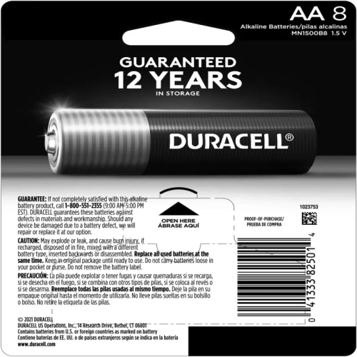 Duracell CopperTop AA Alkaline Batteries | Long-Lasting, All-Purpose Battery for Home & Business