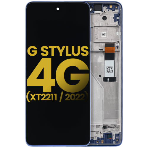 LCD Assembly With Frame Compatible With Motorola Moto G Stylus 4G(XT2211/2022)(Refurbished)(Twilight Blue) by ESOURCE PARTS - Refurbished condition - CA$135.50