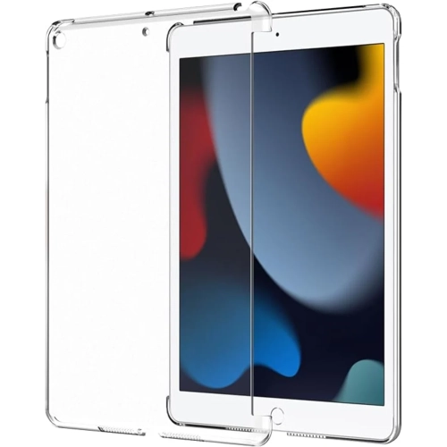 Frosted Transparent Slim Hard Plastic Clear Back Cover for iPad 9th/8th/7th Gen - Compatible with Official Keyboard