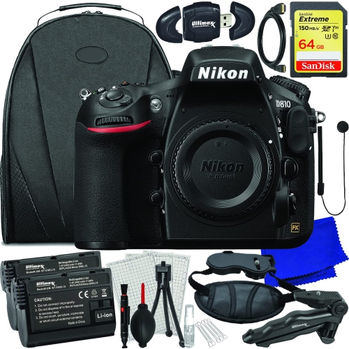 Nikon D810 DSLR Camera 1542 - 12PC 64GB Accessory Bundle