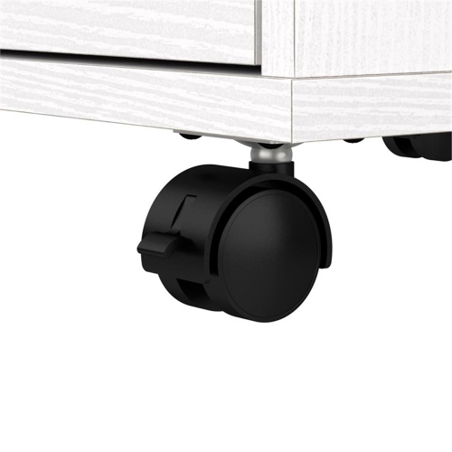 Bush Furniture Key West 2 Drawer Mobile File Cabinet in Pure White Oak