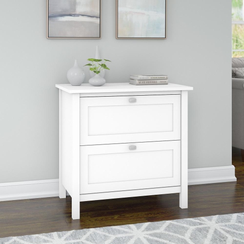 Bush Furniture Broadview 2 Drawer Lateral File Cabinet in Pure White