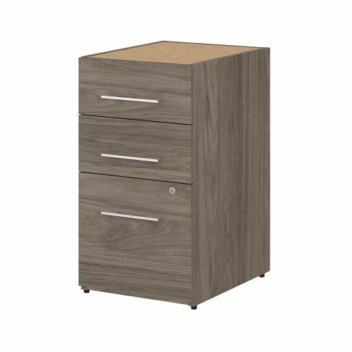 Bush Business Furniture Office 500 16W 3 Drawer File Cabinet - Assembled, Modern Hickory