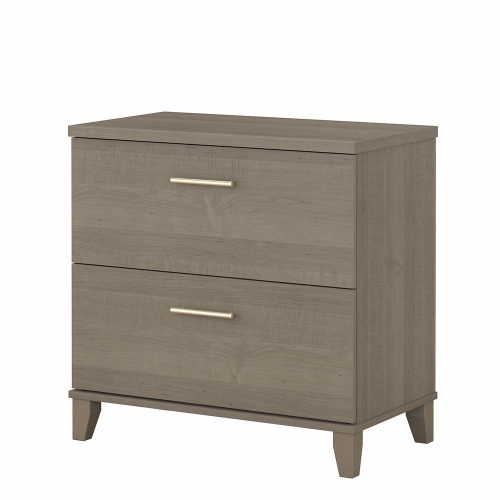 Bush Furniture Somerset 2 Drawer Lateral File Cabinet in Ash Gray