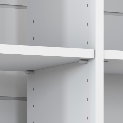 Bush Furniture Mayfield 6 Cube Bookcase, Shiplap Gray/Pure White