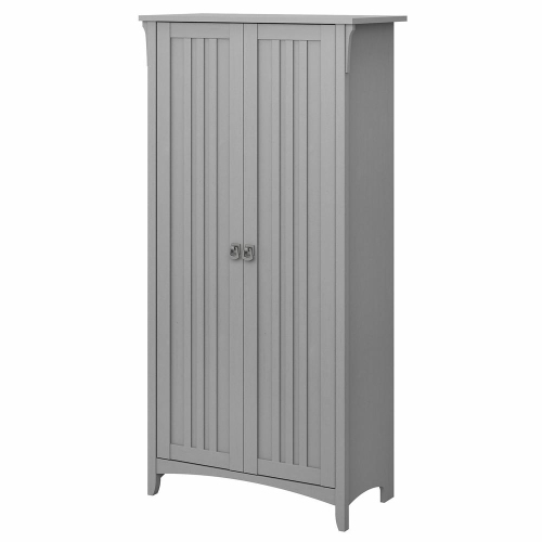 BUSH FURNITURE  Salinas Kitchen Pantry Cabinet With Doors Cape Cod In Gray